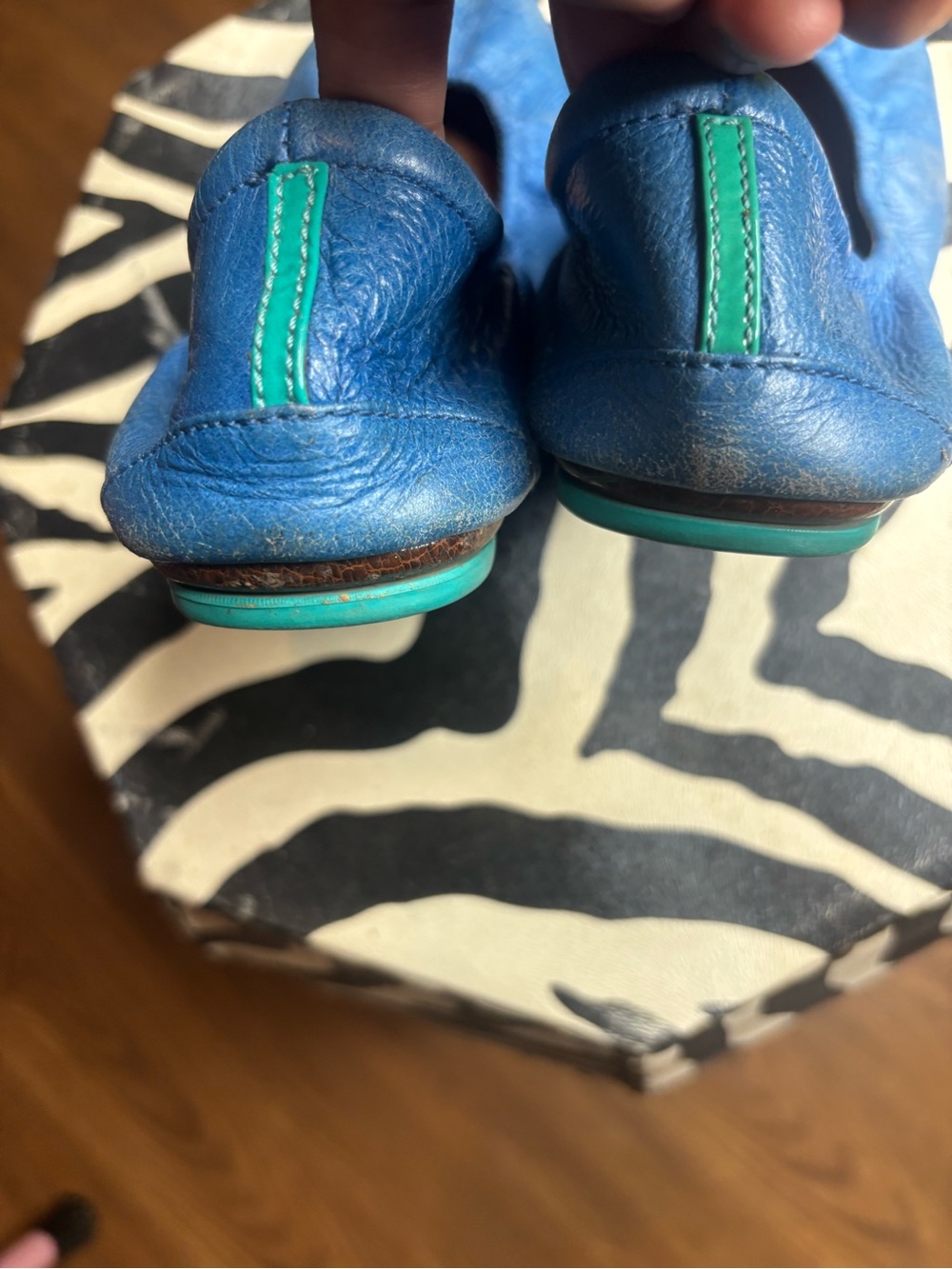 Tieks Cobalt Blue Gavrieli Leather Ballet Flats - Picture 4 of 4